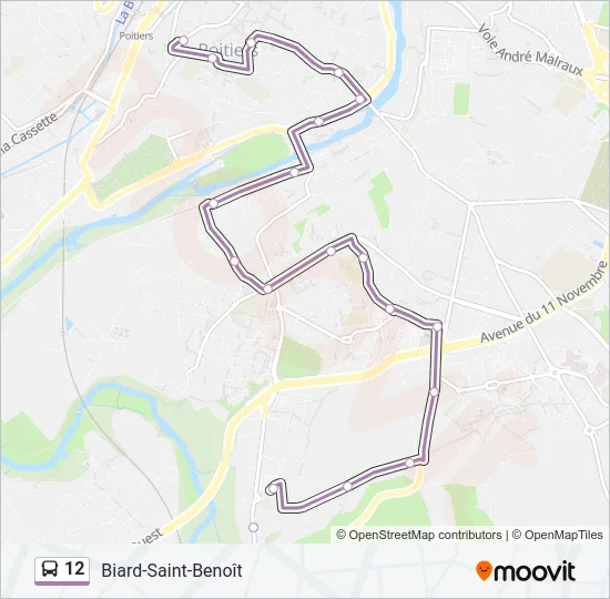 12 Bus Line Map