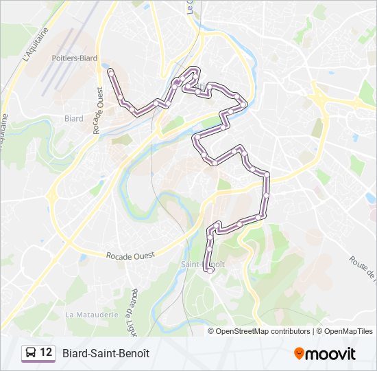 Mapa de 12 de autobús