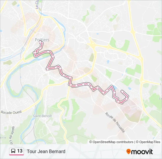 13 Bus Line Map