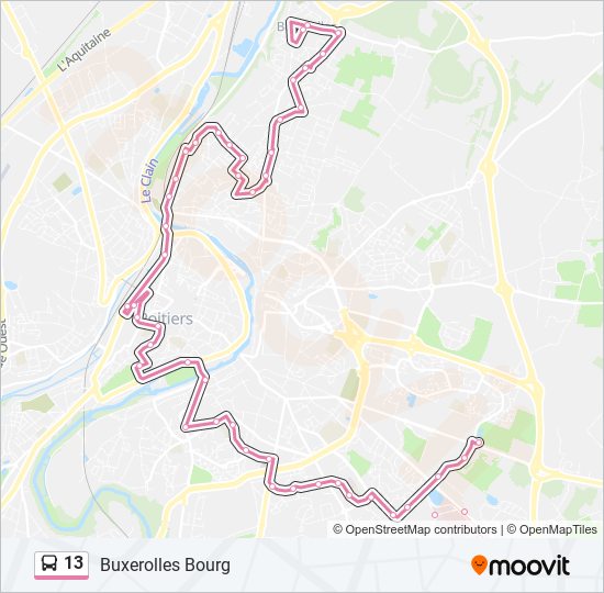 13 bus Line Map