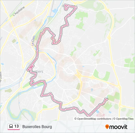13 Bus Line Map
