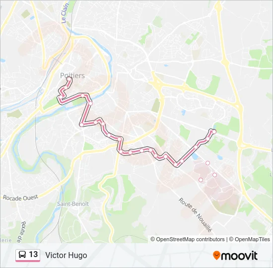 13 Bus Line Map