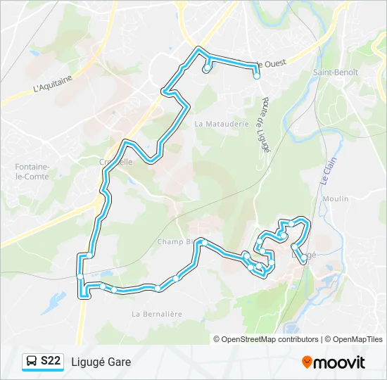 S22 Bus Line Map