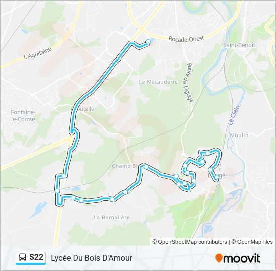 S22 Bus Line Map
