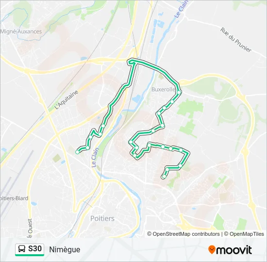 S30 Bus Line Map