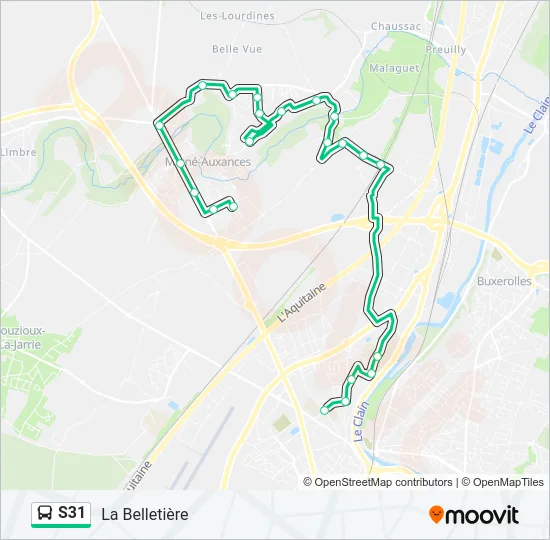 S31 Bus Line Map