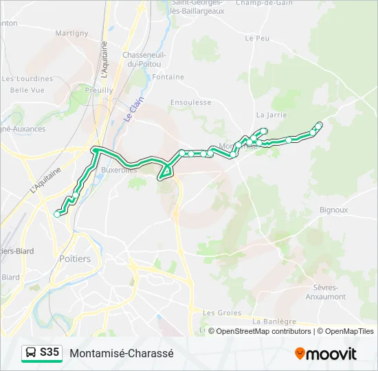 S35 Bus Line Map