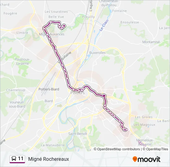 11 Bus Line Map