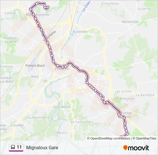 11 Bus Line Map