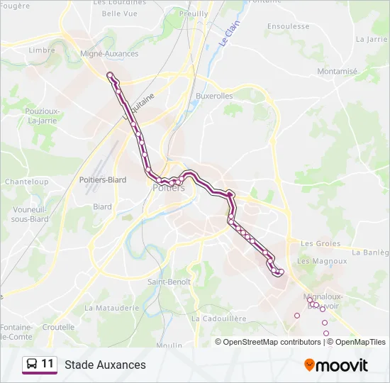 11 Bus Line Map