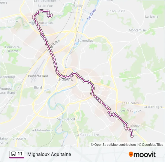 11 Bus Line Map