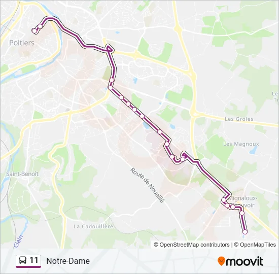11 Bus Line Map