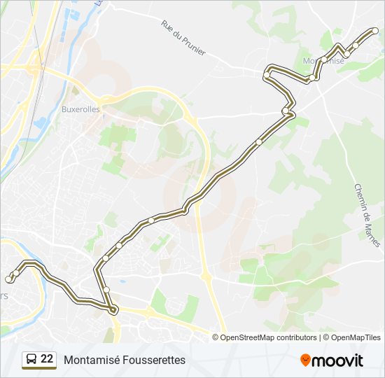 Mapa de 22 de autobús