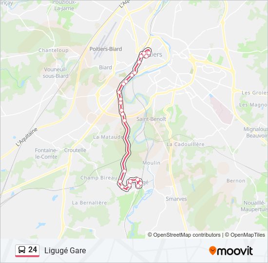 Mapa de 24 de autobús