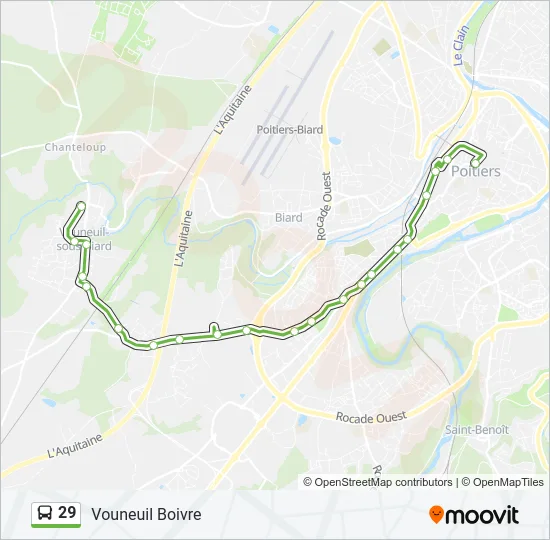 29 Bus Line Map