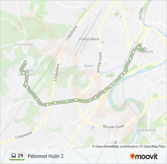 29 Bus Line Map