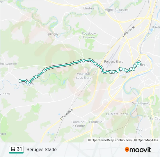 31 Bus Line Map
