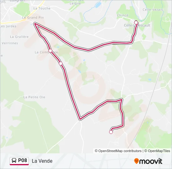 P08 Bus Line Map