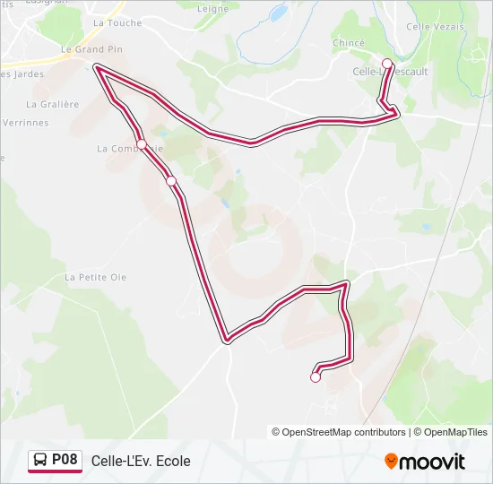 P08 Bus Line Map