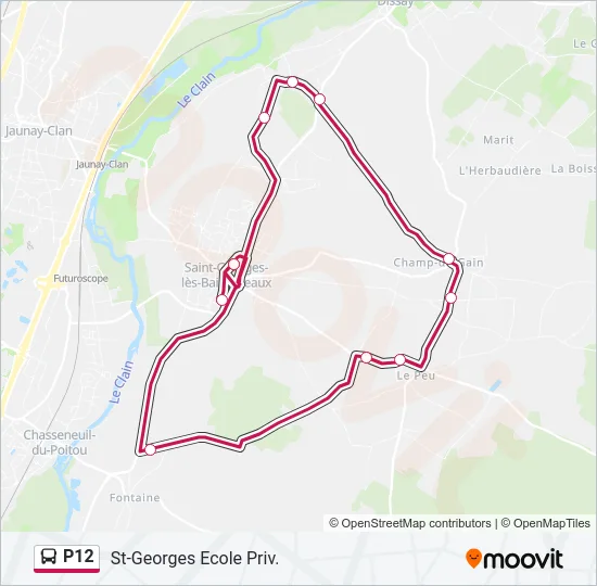 P12 Bus Line Map