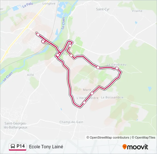 P14 Bus Line Map