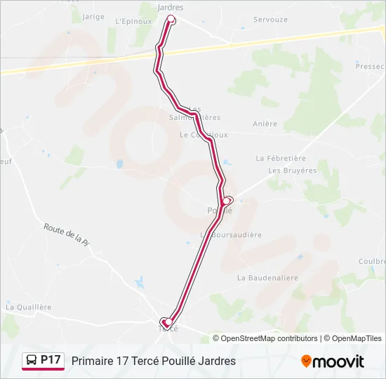 P17 Bus Line Map
