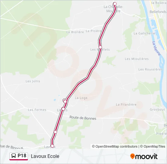 P18 Bus Line Map