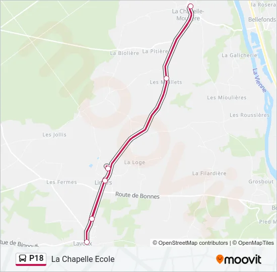 P18 Bus Line Map