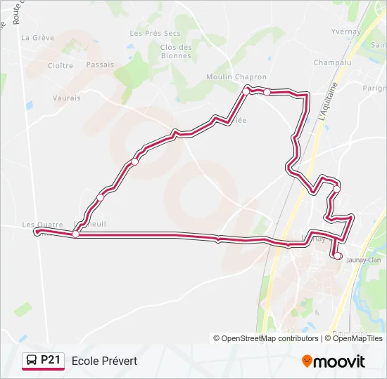 P21 Bus Line Map