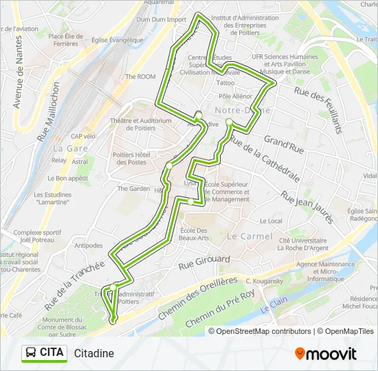 CITA Bus Line Map