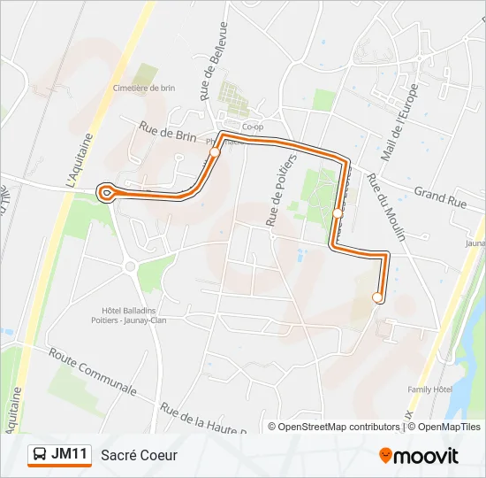 JM11 Bus Line Map