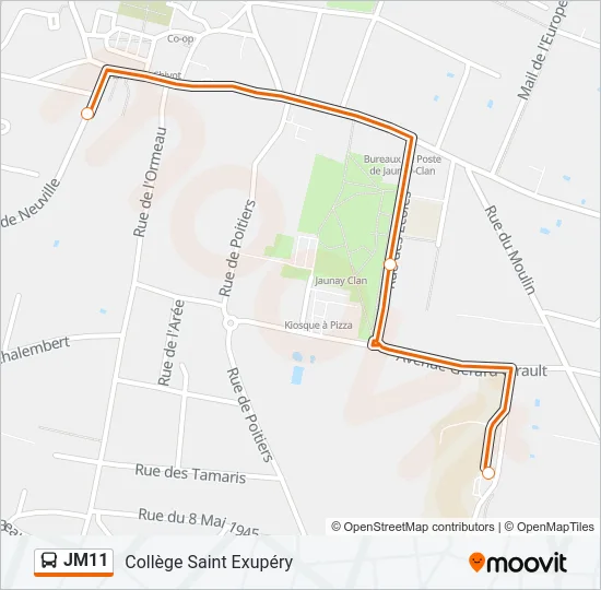 JM11 Bus Line Map