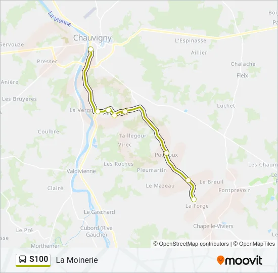 S100 Bus Line Map