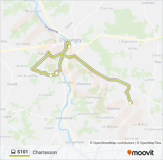 S101 Bus Line Map
