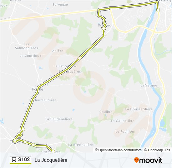 S102 Bus Line Map