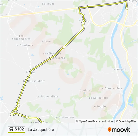 S102 Bus Line Map