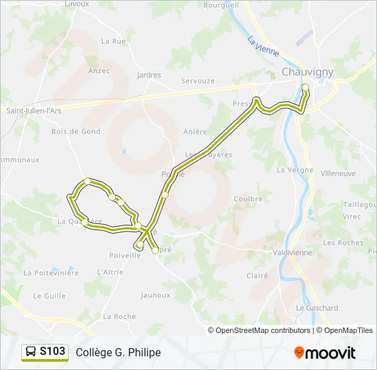 S103 Bus Line Map