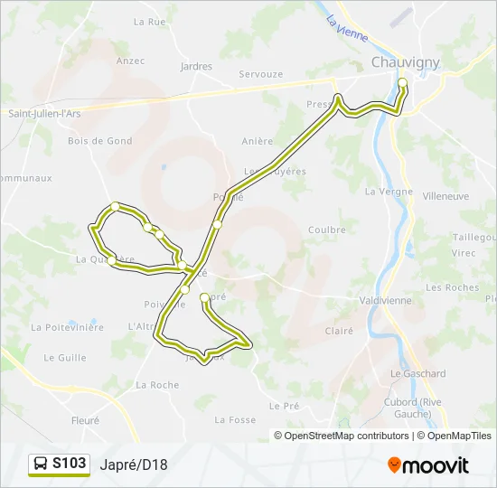 S103 Bus Line Map
