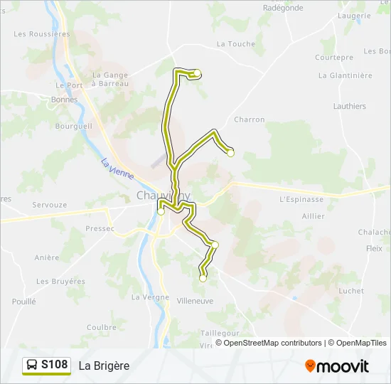 S108 Bus Line Map
