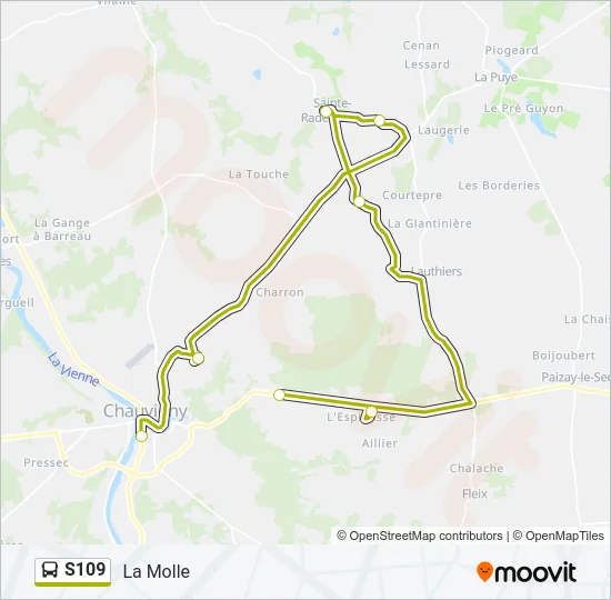 S109 Bus Line Map