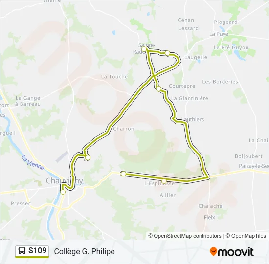 S109 Bus Line Map