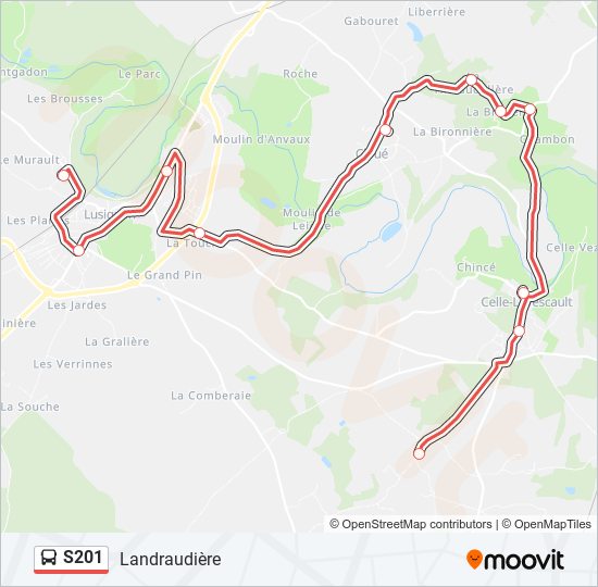 Mapa de S201 de autobús