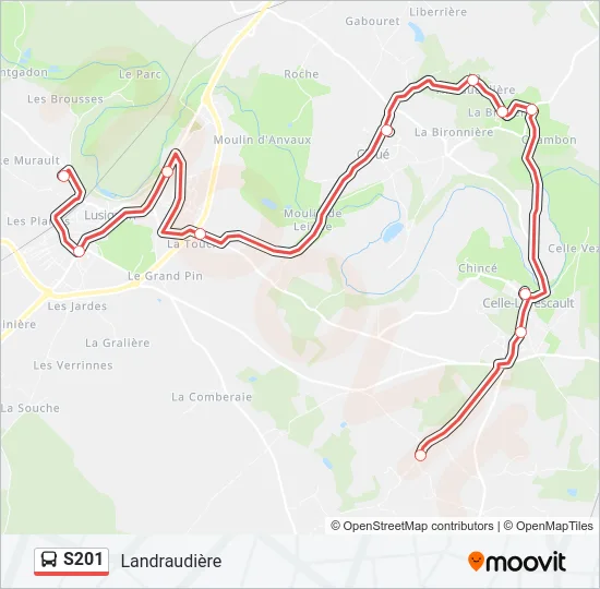 S201 Bus Line Map