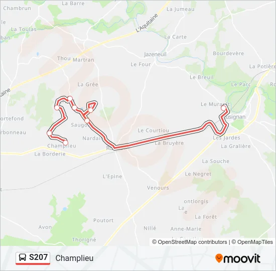 S207 Bus Line Map