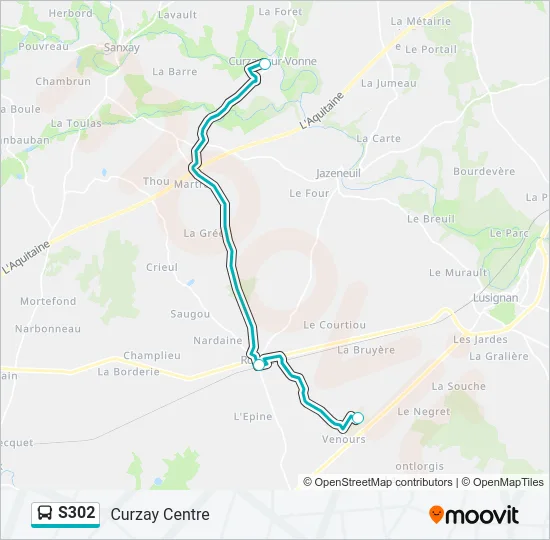 S302 Bus Line Map