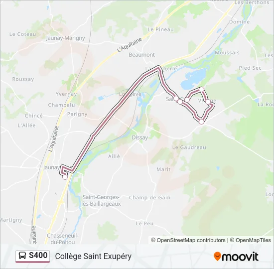 S400 Bus Line Map