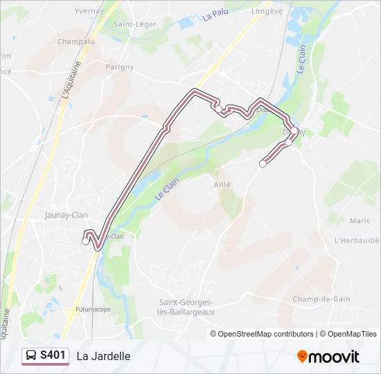 S401 Bus Line Map