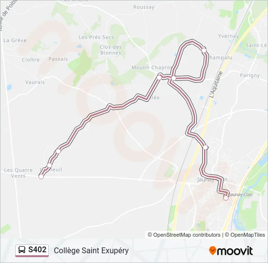 S402 Bus Line Map