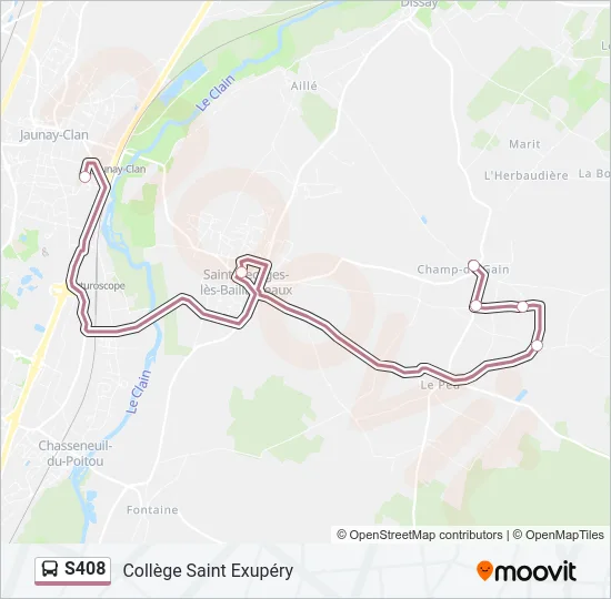 S408 Bus Line Map