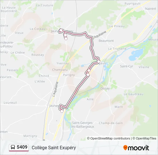 S409 Bus Line Map